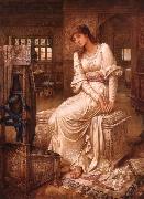 John Melhuish Strudwick Elaine oil painting